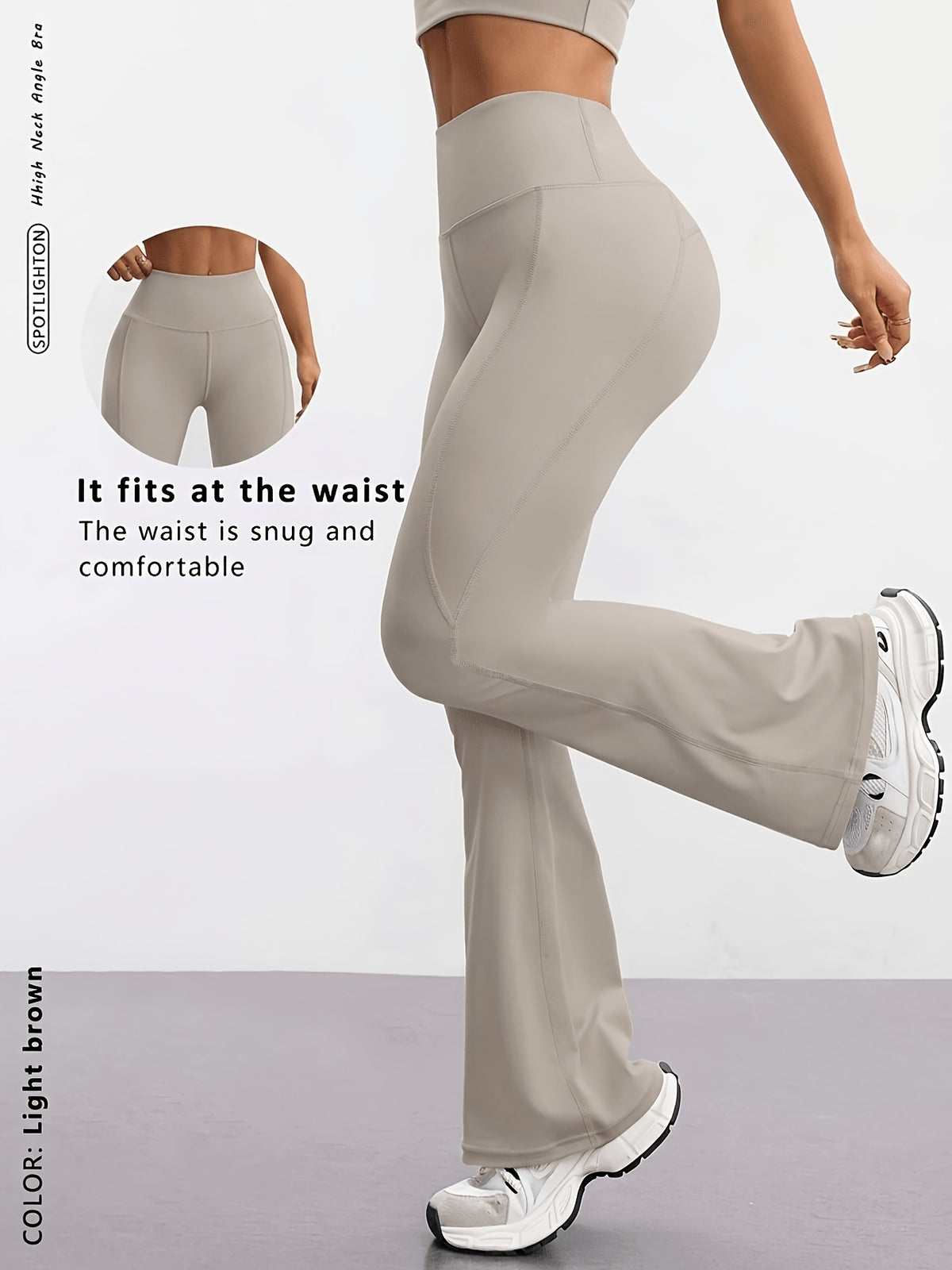 High Waist Flare Pants - Lead Grey