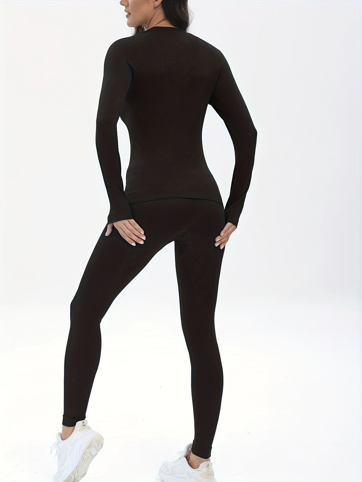 Winter Ski Thermal Base Layer Set - Black