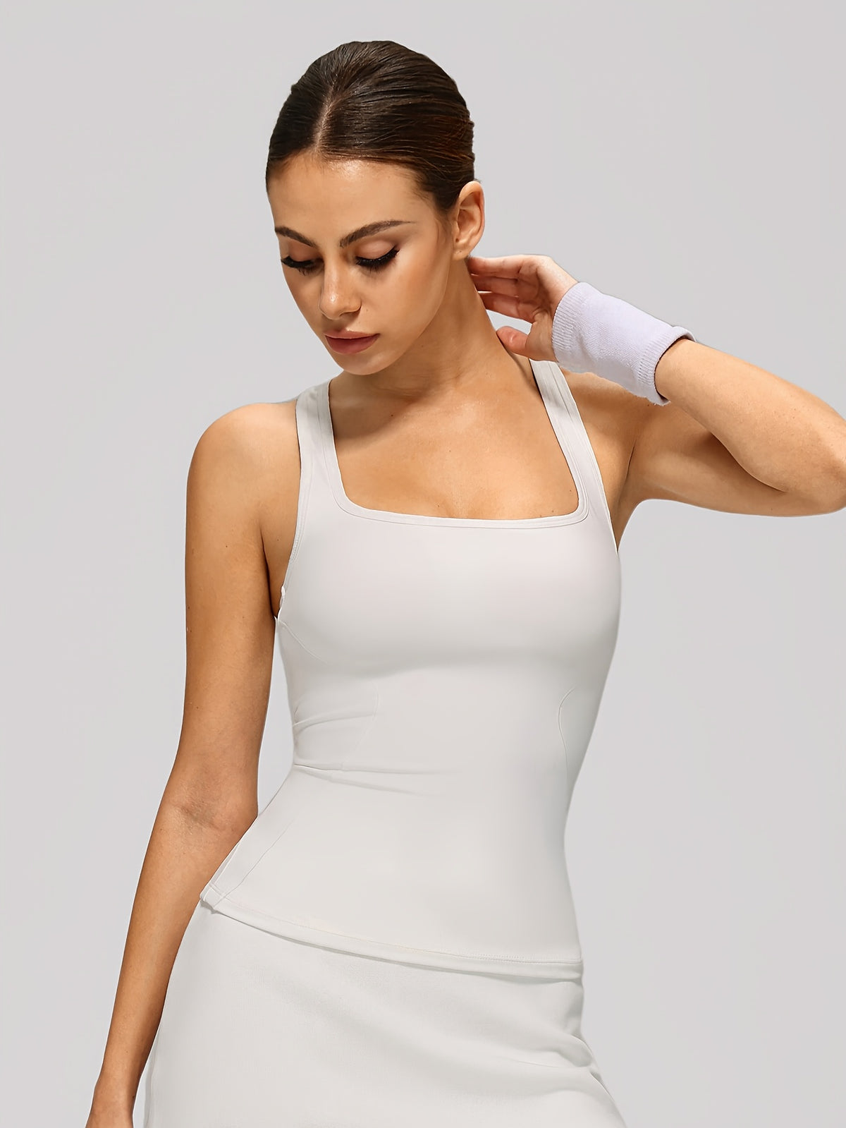 Form Fitting Sports Cami - Milky