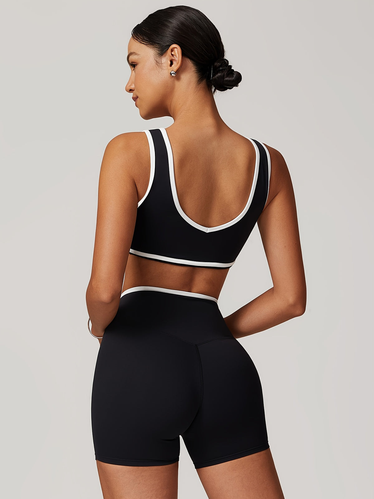 Fitted Tank & Shorts Set - Black