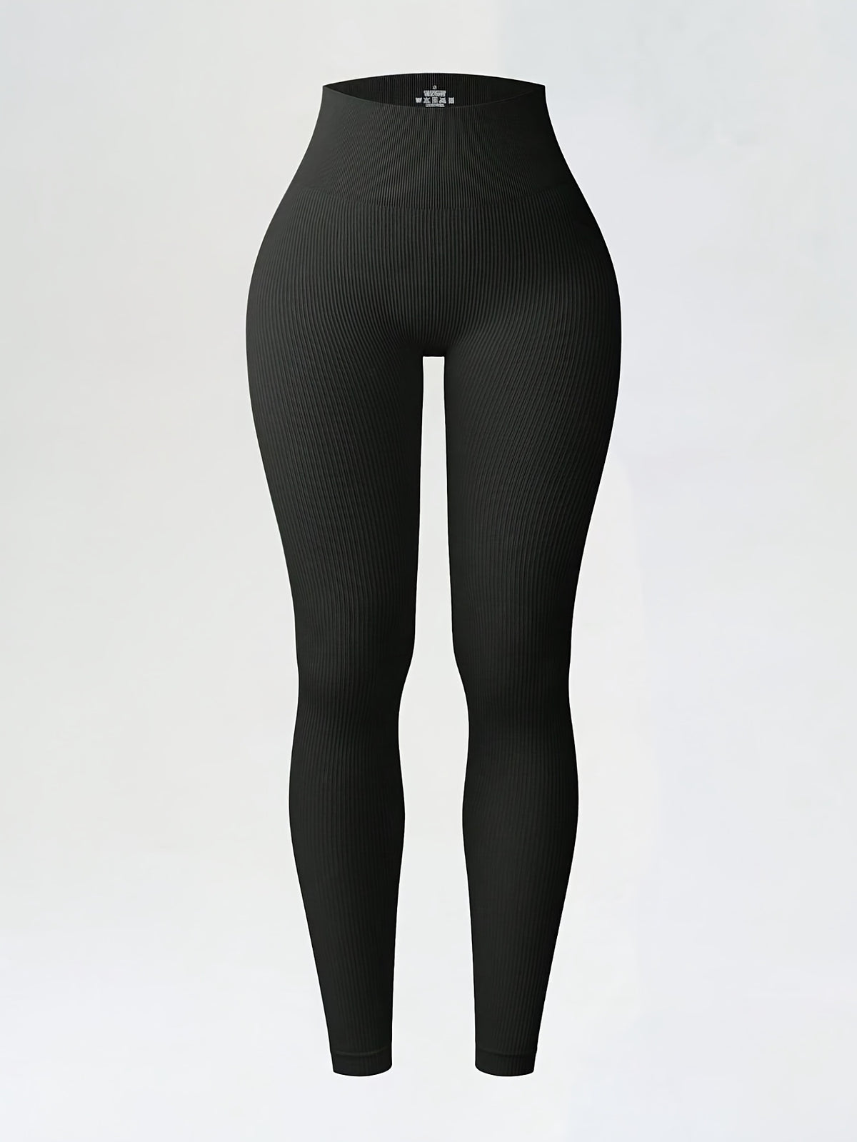 3 Pack Ribbed Seamless Butt Lift Leggings - Black, Black & Gray