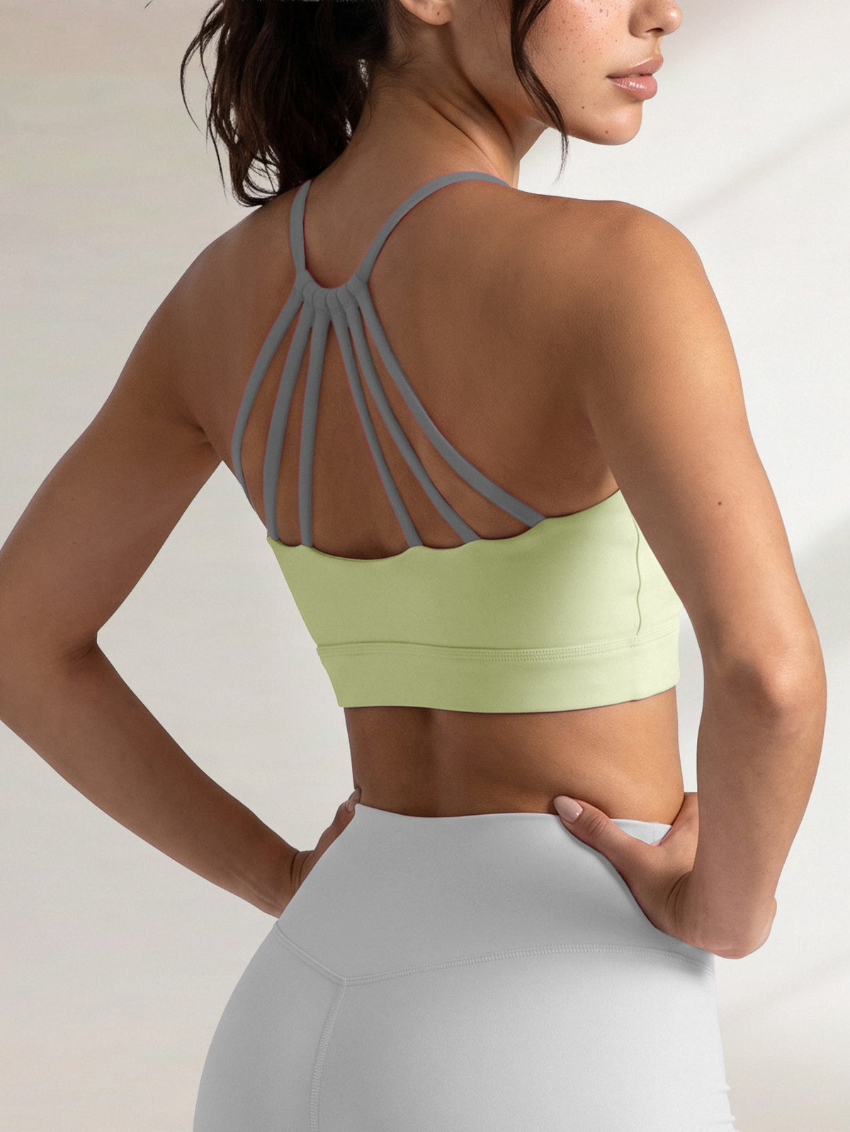 Strappy Back Crop Tank - Matcha