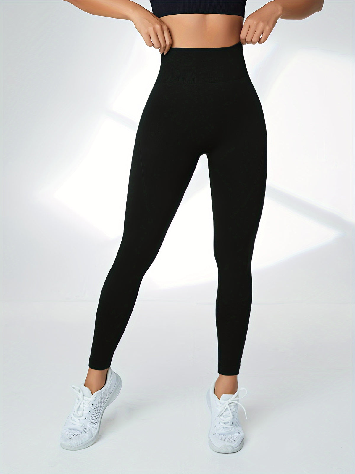 3 Pack High Rise Seamless Leggings - Black+Dark Green+Dark Grey