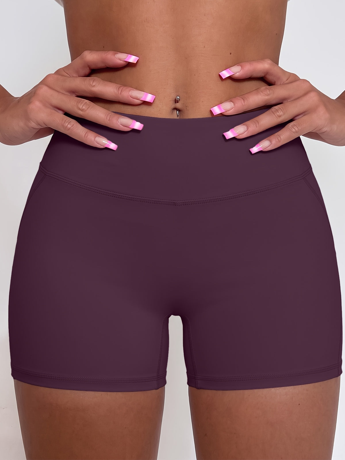 Quick Dry Lifting Tight Workout Shorts - Purple