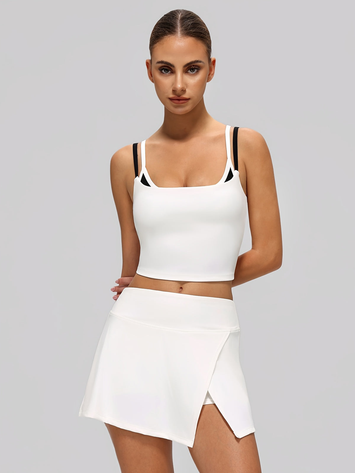 Strappy Vest Two-Piece Set - White