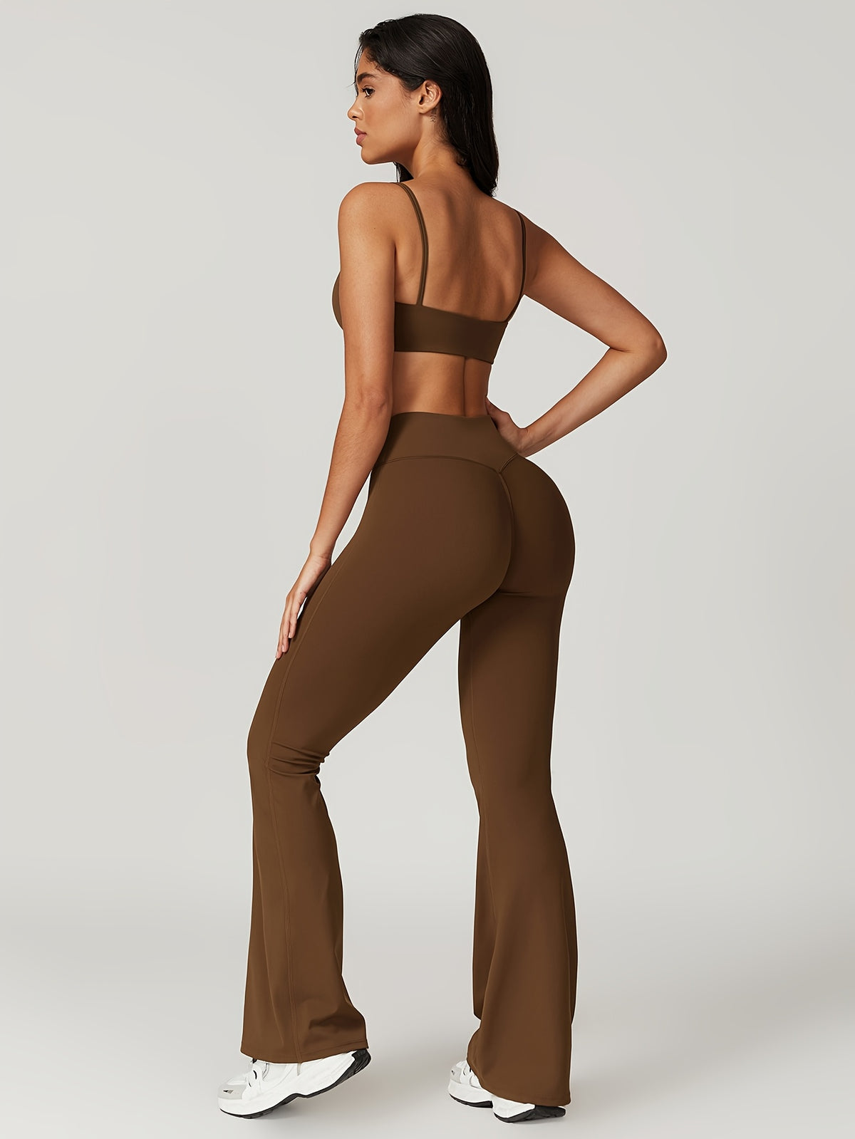 Cropped Cami & Pants Set - Olive Brown