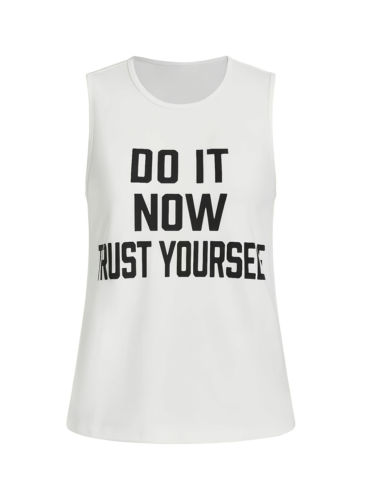 Letter Print Tank, Bra & Shorts 3 Piece Set - White & Grey