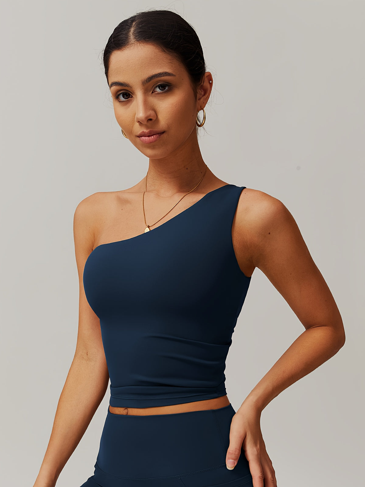 One Shoulder Tank - Black