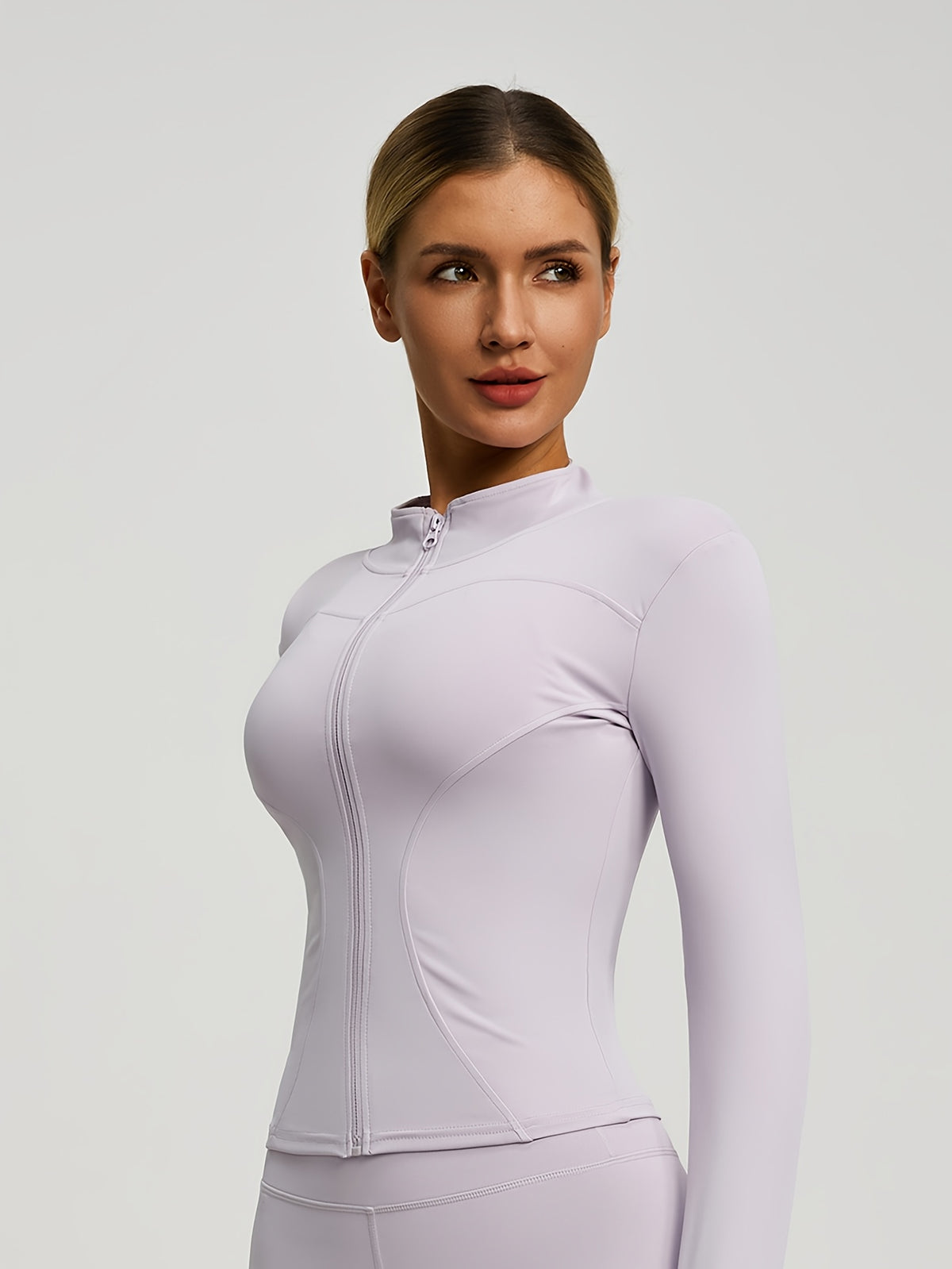 Contour Thumbhole Zip Jacket - Lavender