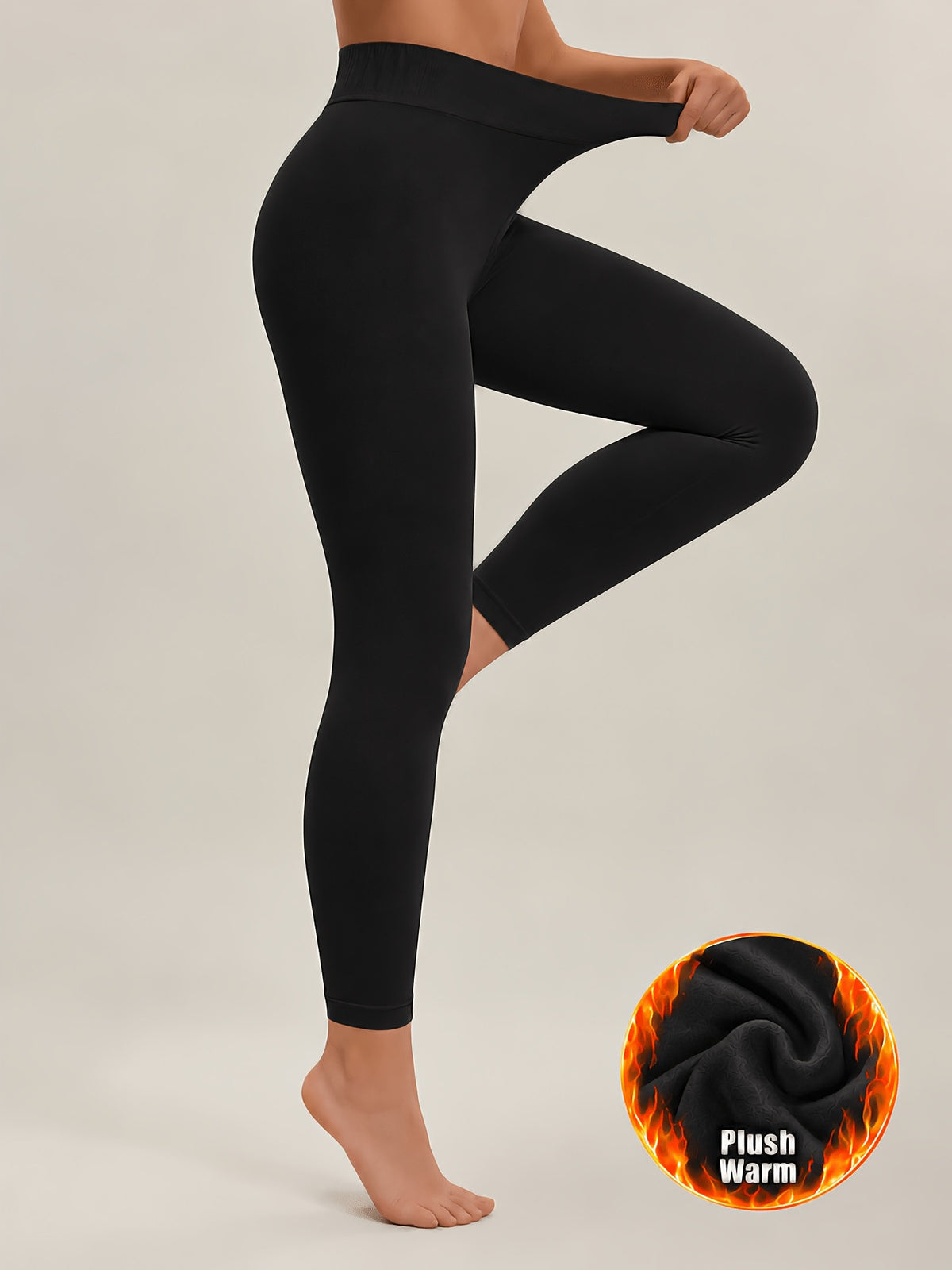 Thermal Base Layer Top & Pants Set - Black