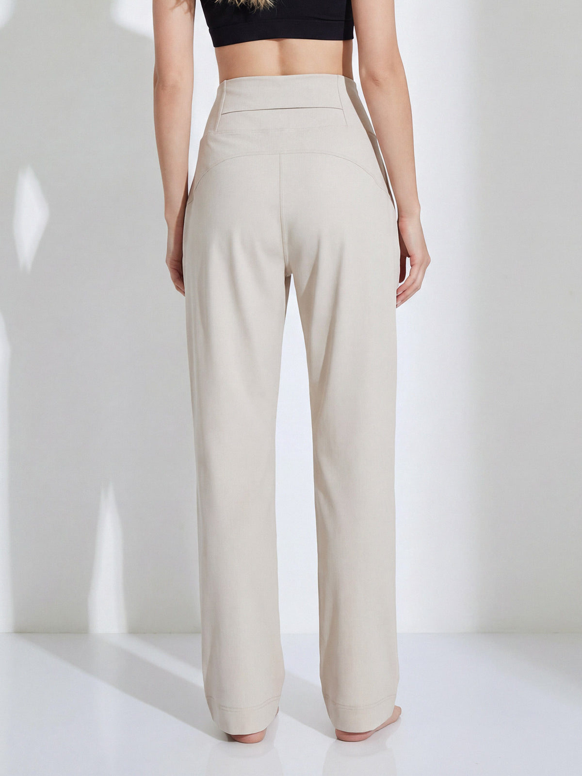 Soft Wide Leg Lounge Pants - Beige