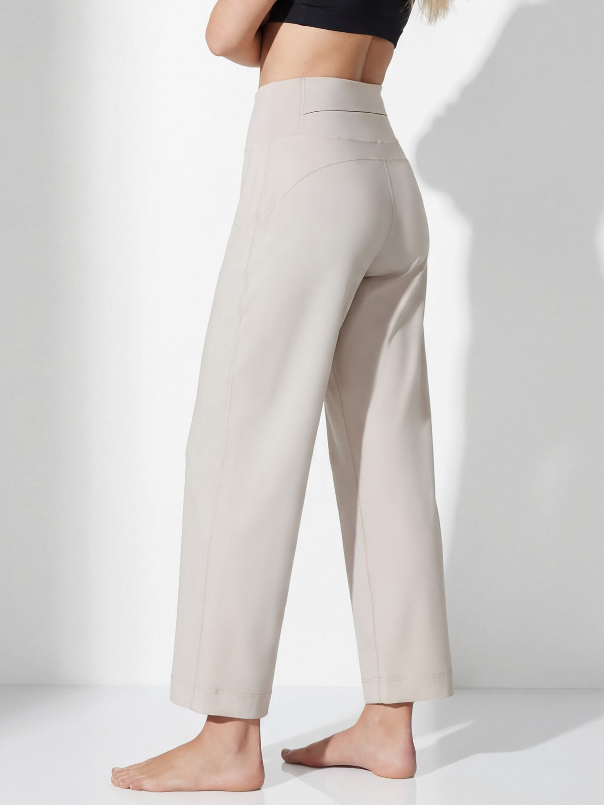 Soft Wide Leg Lounge Pants - Beige