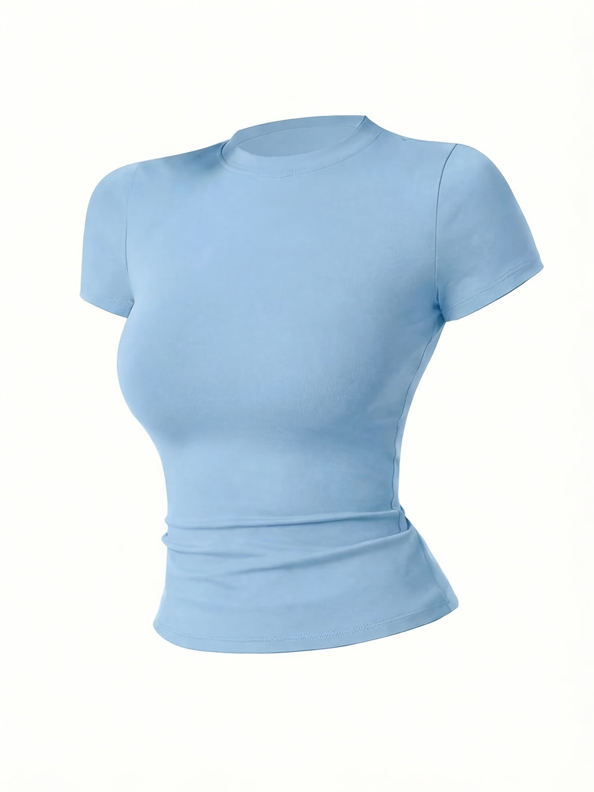 Slim Fit Short Sleeve Sports Tee - Sky Blue