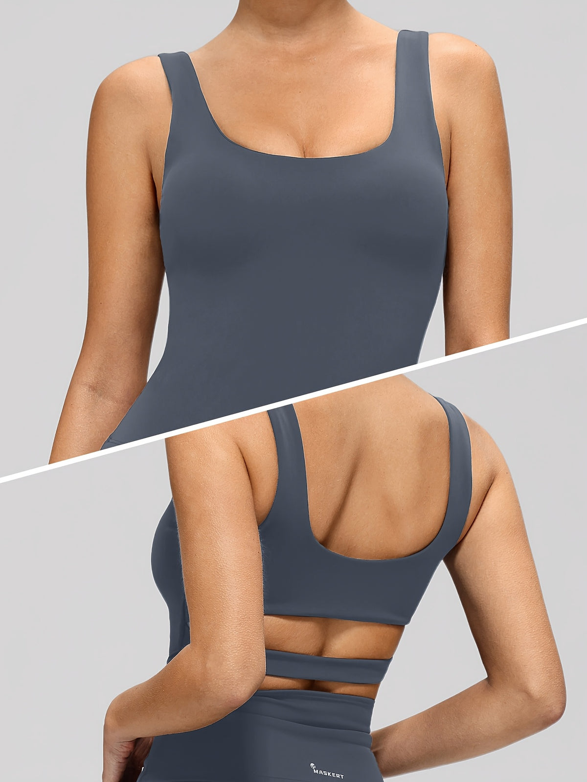 Crisscross Back Cropped Tank - Navy