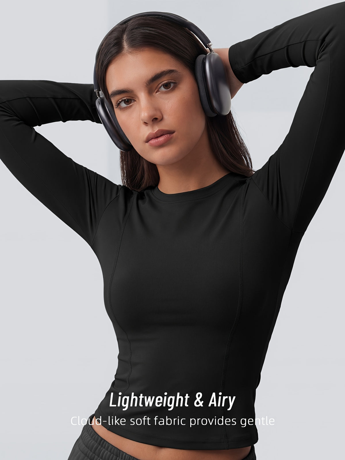Full Length Compression Long Sleeve Top - Black