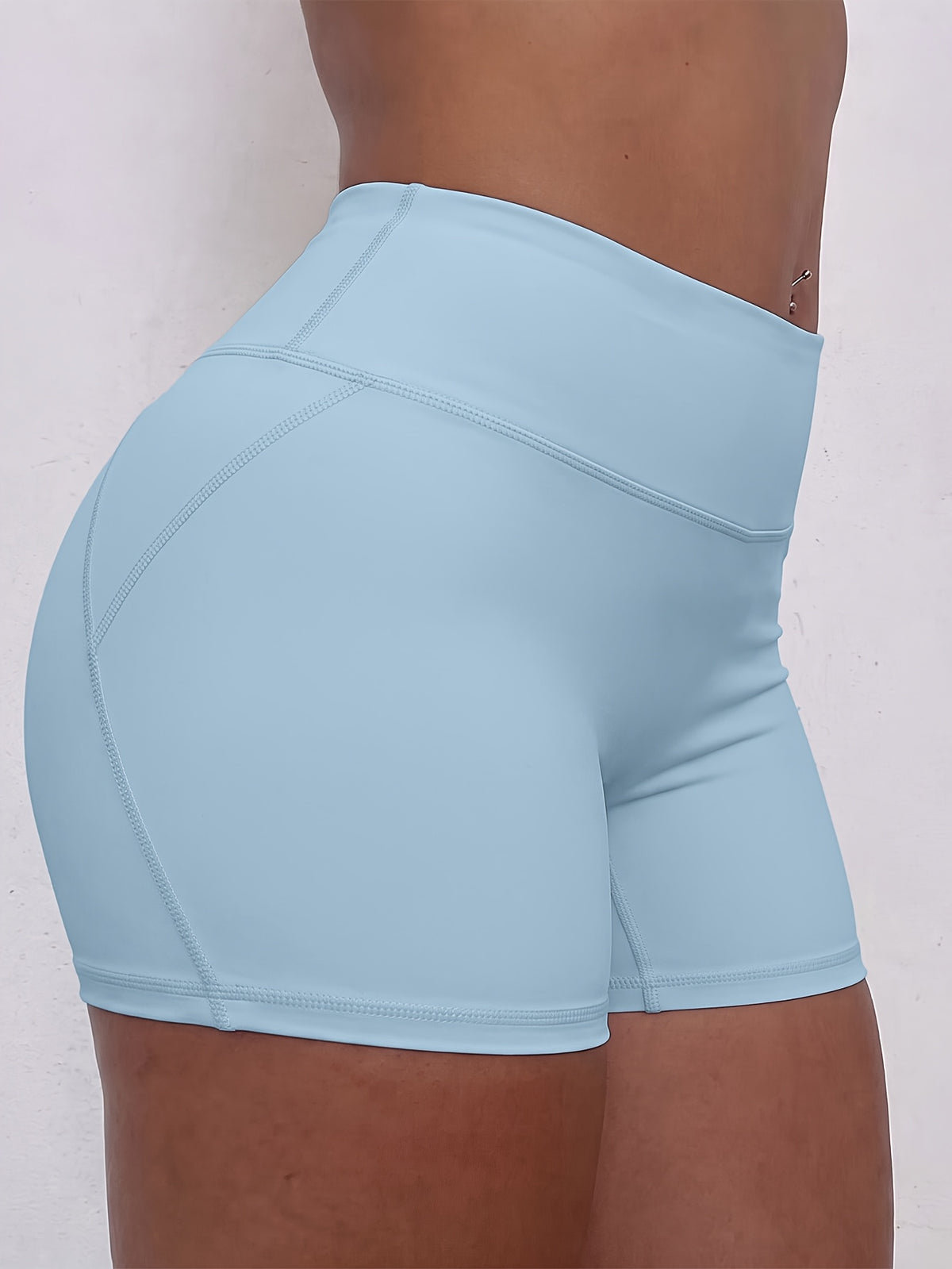 Quick Dry Lifting Tight Workout Shorts - Sky Blue