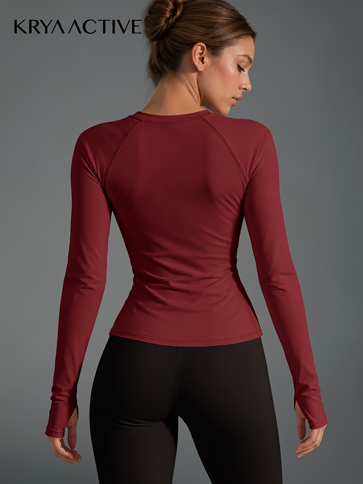 Raglan Thumbhole Base Layer Top - Red