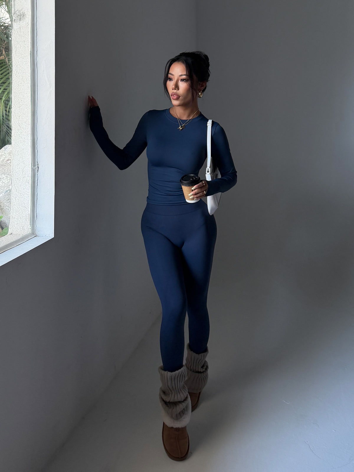 Long Sleeve Crop Top & Leggings Set