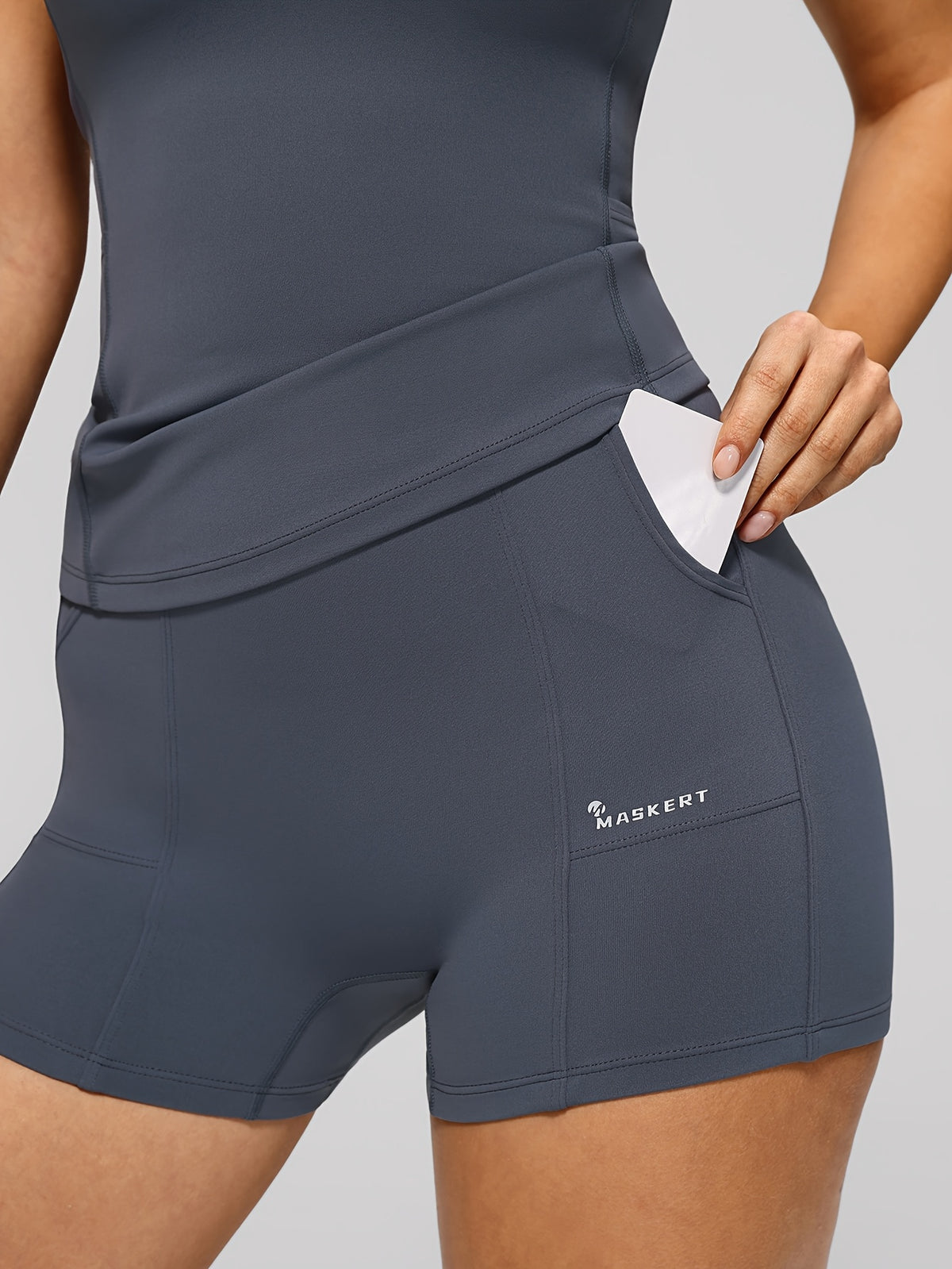 Crossover Tank & Pocket Shorts Set - Deep Blue