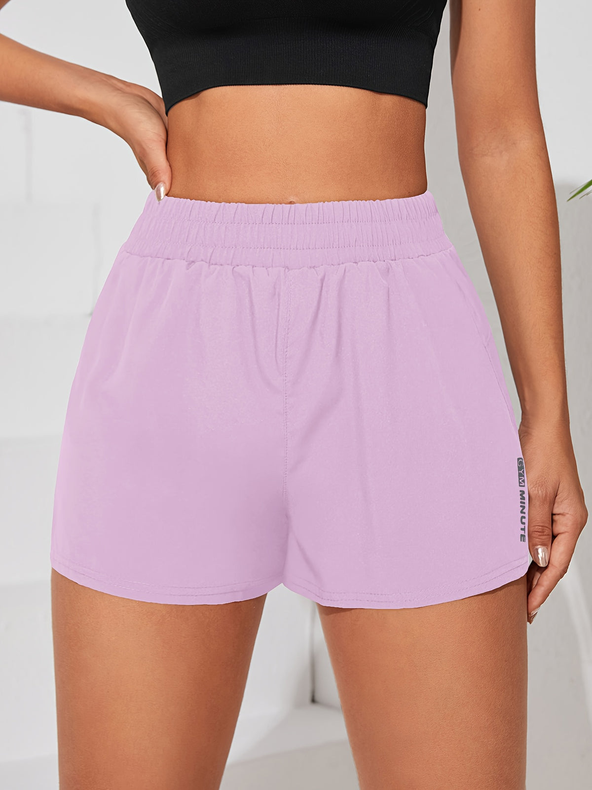 Casual Sporty Shorts - Light Purple