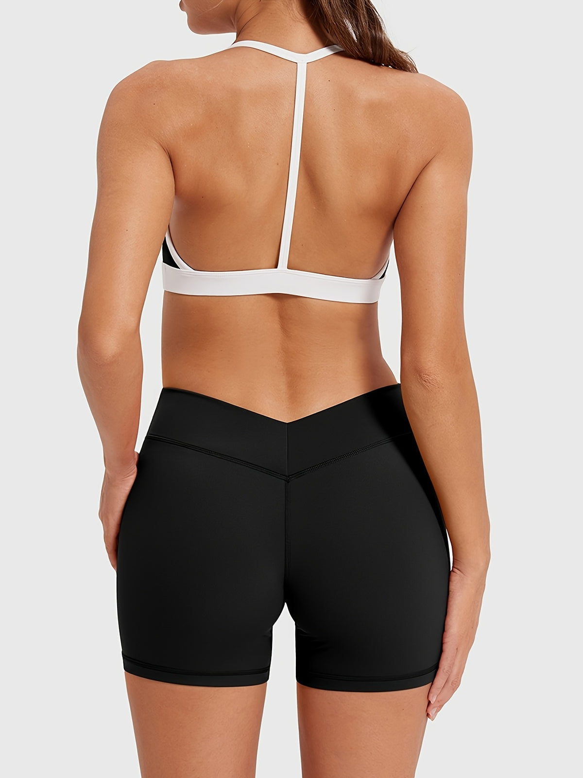 Halter Neck Tank & Lifting Shorts Set - Black