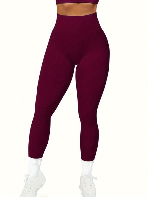 2 Pack Quick-Dry Wide Waist Leggings - Black & Wine Red