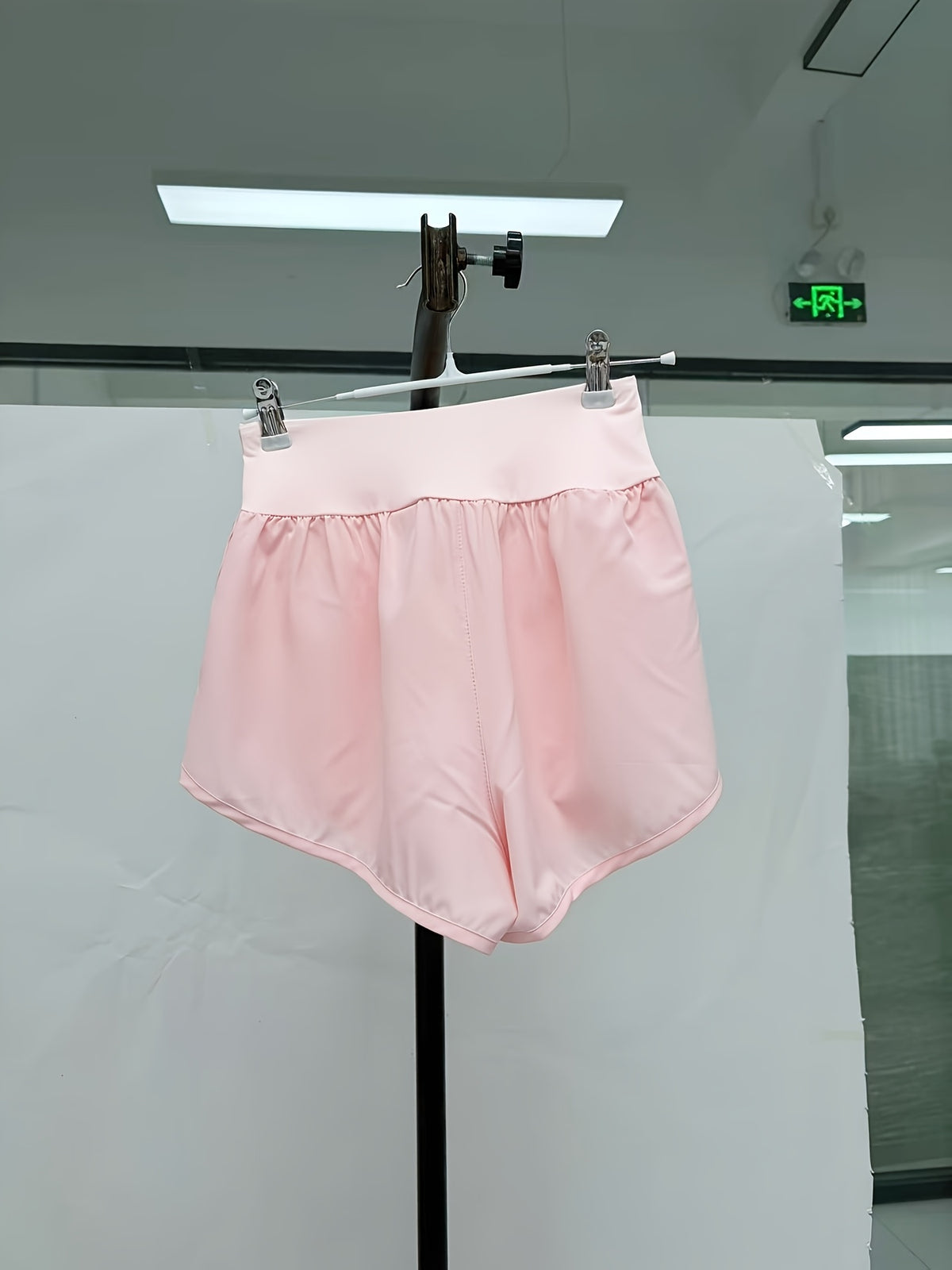 Loose Fit Yoga Shorts - Pink Red