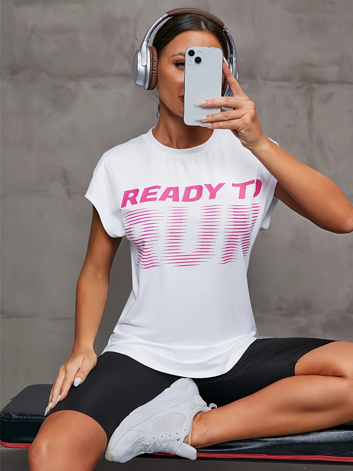 Quick Dry Round Neck Athletic Tee - White