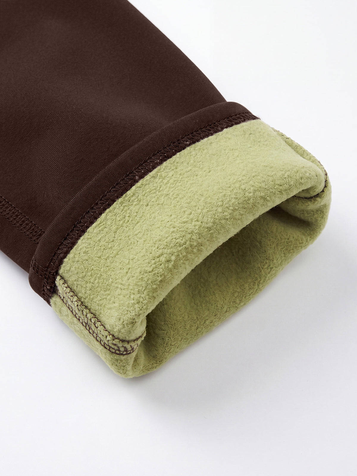 Fleece Lined Tummy Control Leggings - Coffee