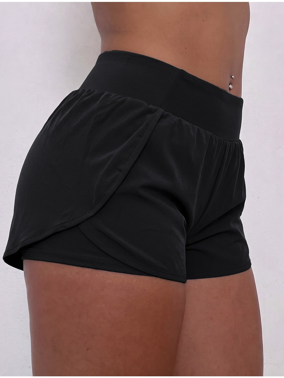 Pocket 2-in-1 Anti-Peek Sport Skort - Black