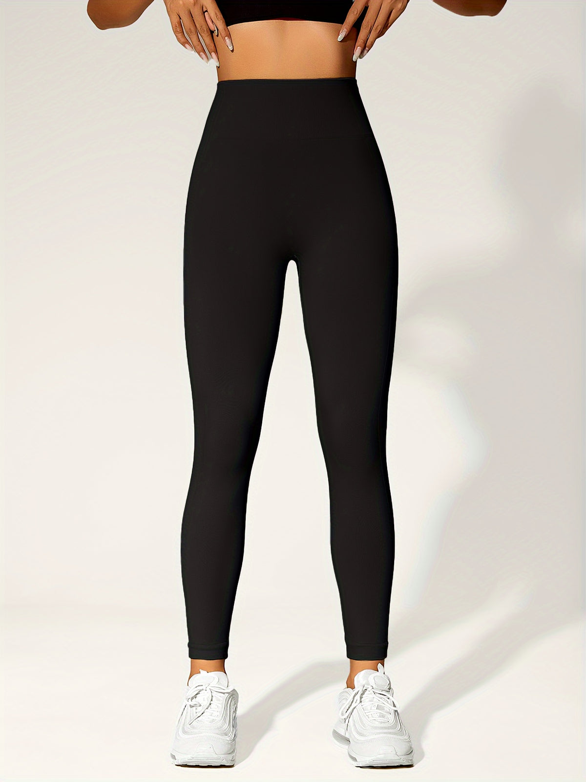 Wide Waistband Sculpt Leggings - Black