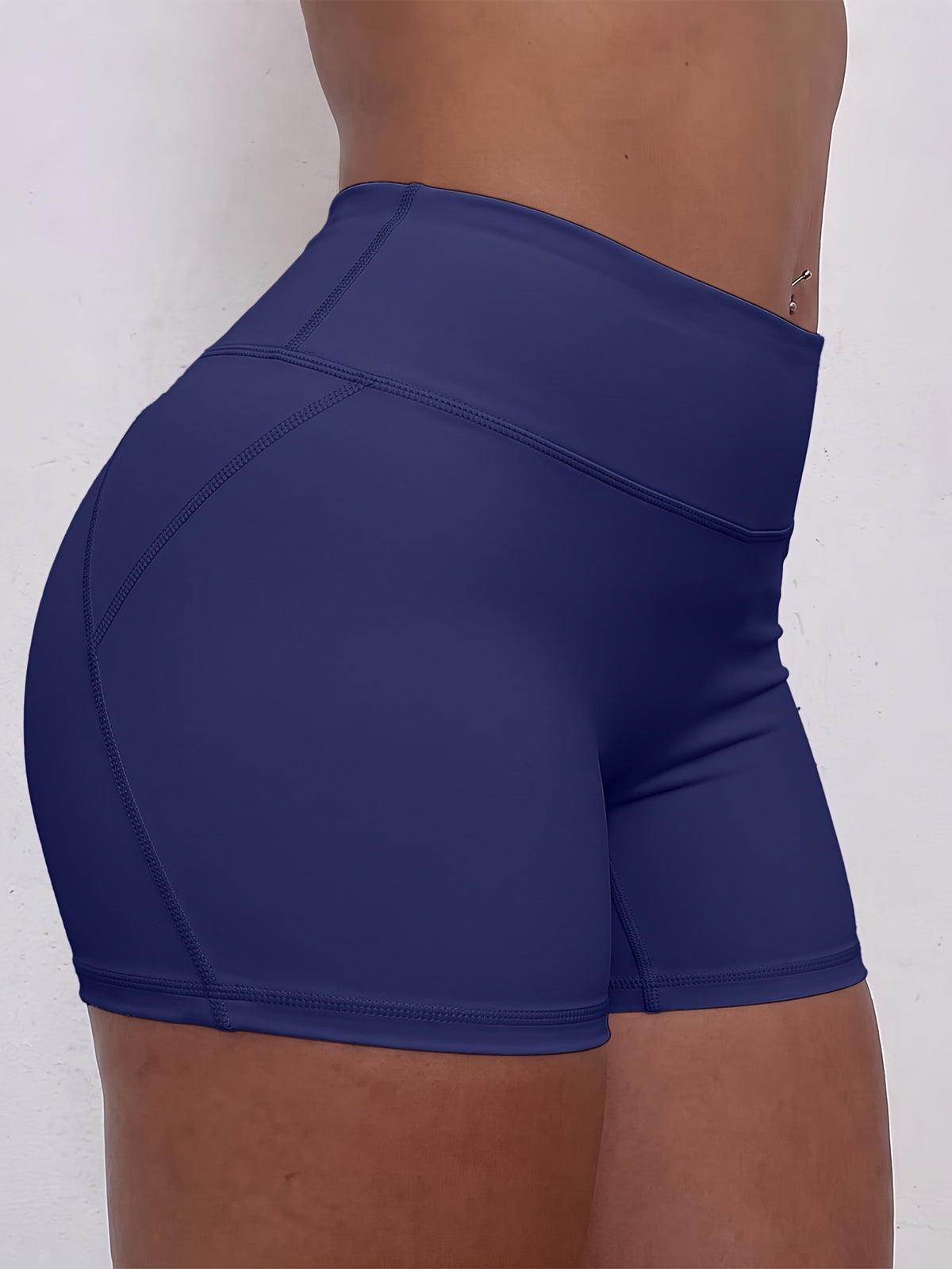 Quick Dry Lifting Tight Workout Shorts - Navy