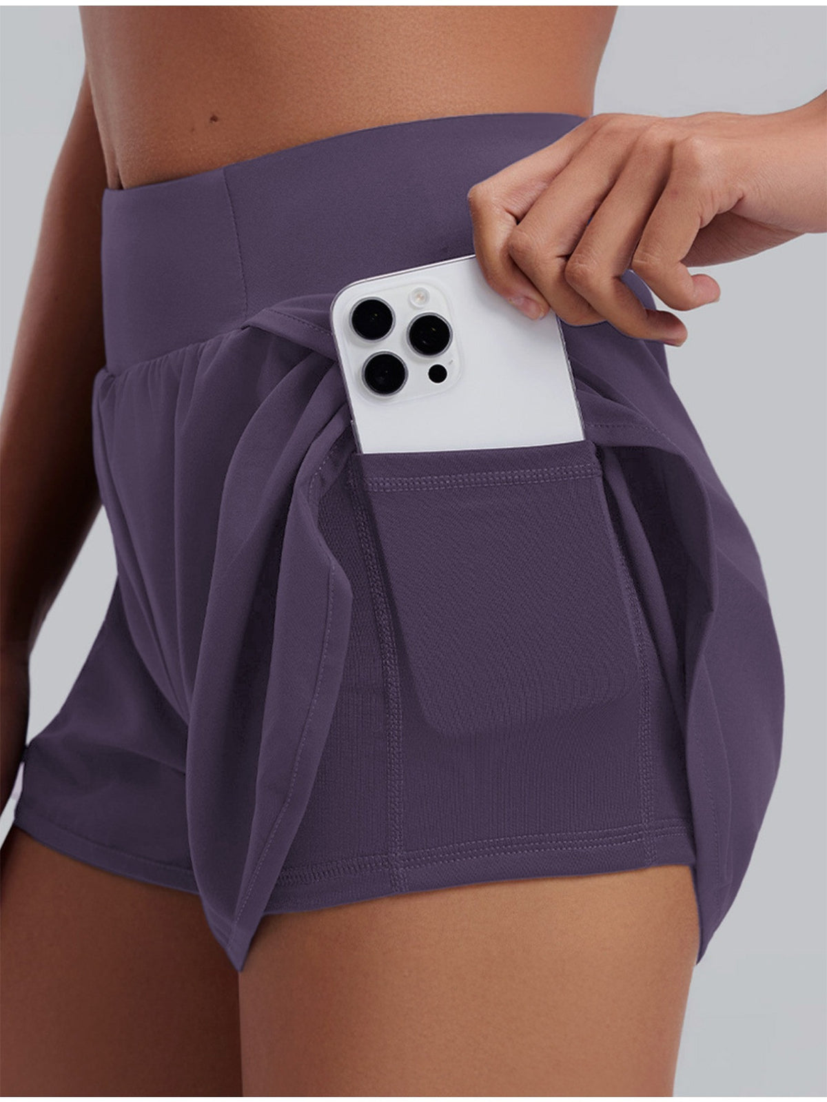 Pocket 2-in-1 Anti-Peek Sport Skort - Deep Purple