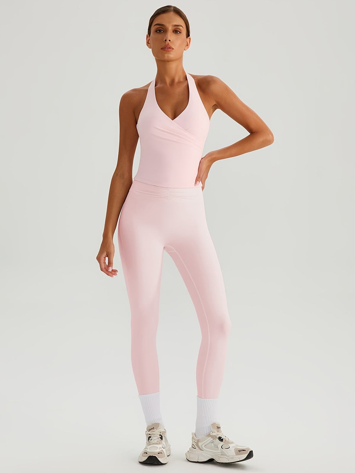 Halter Cami & Pants Set - Pink Red
