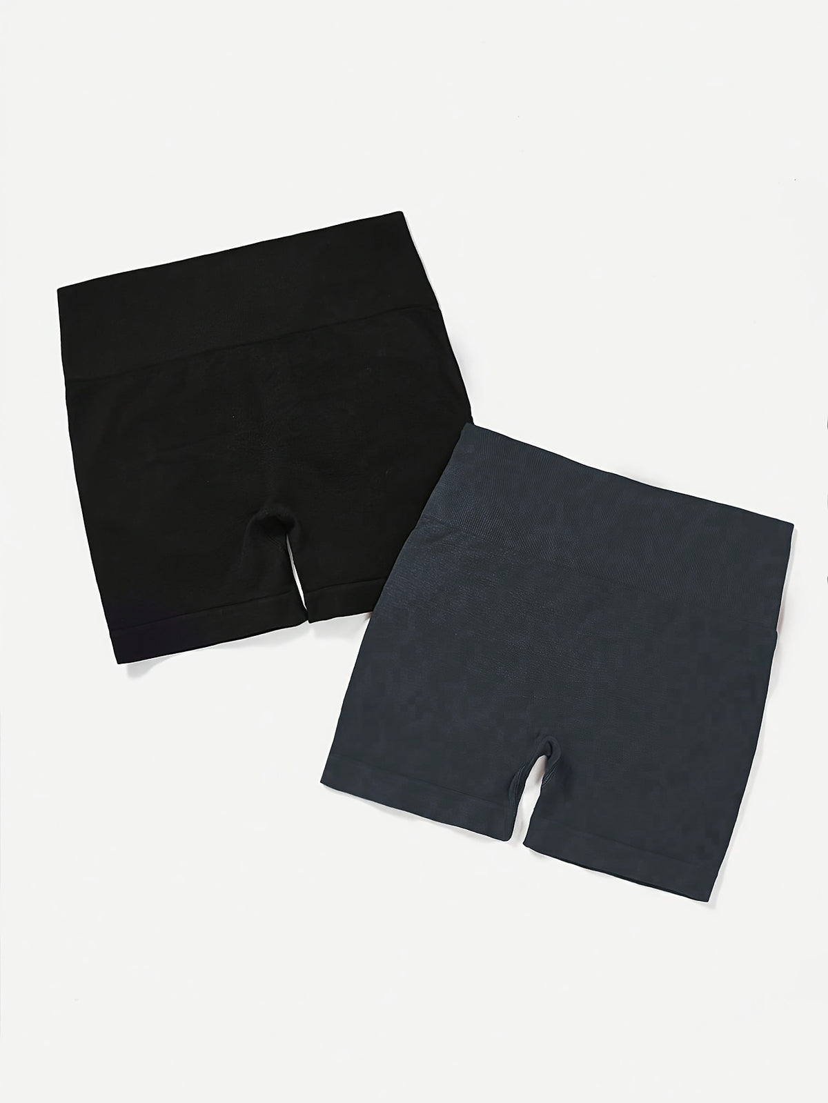 2 Pack Seamless Biker Shorts - Black+Grey