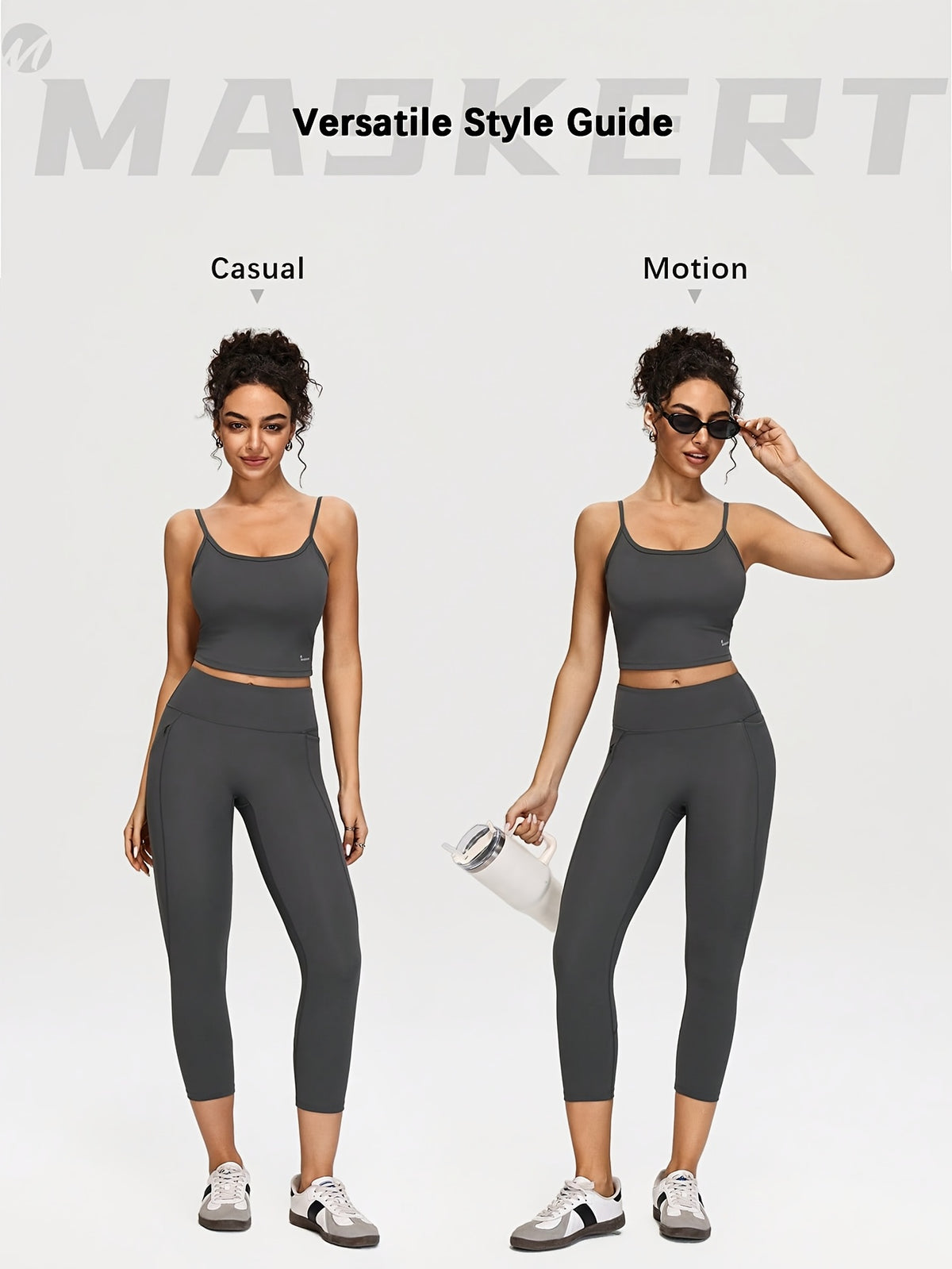 Lightweight Cami & Pants Set - Lead Grey