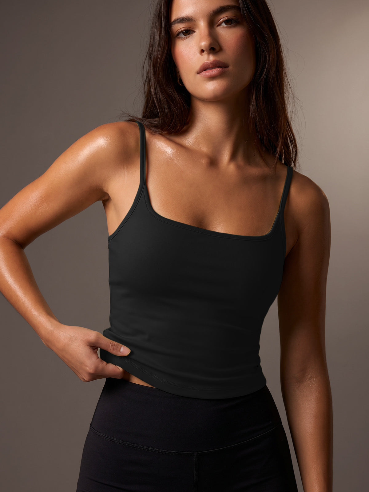 Cross Back Festival Yoga Vest - Black
