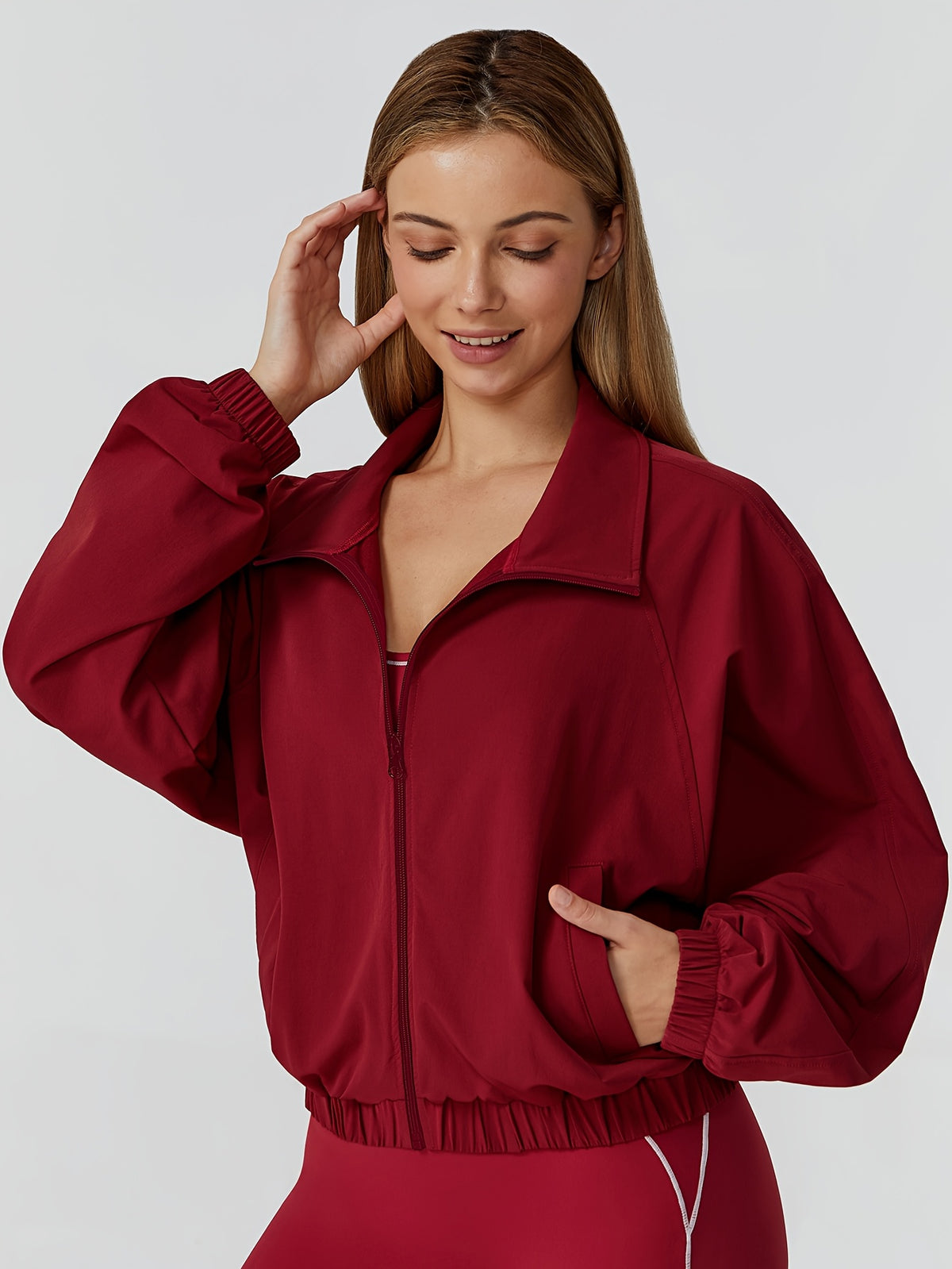 Relaxed Fit Jacket - Brick Red