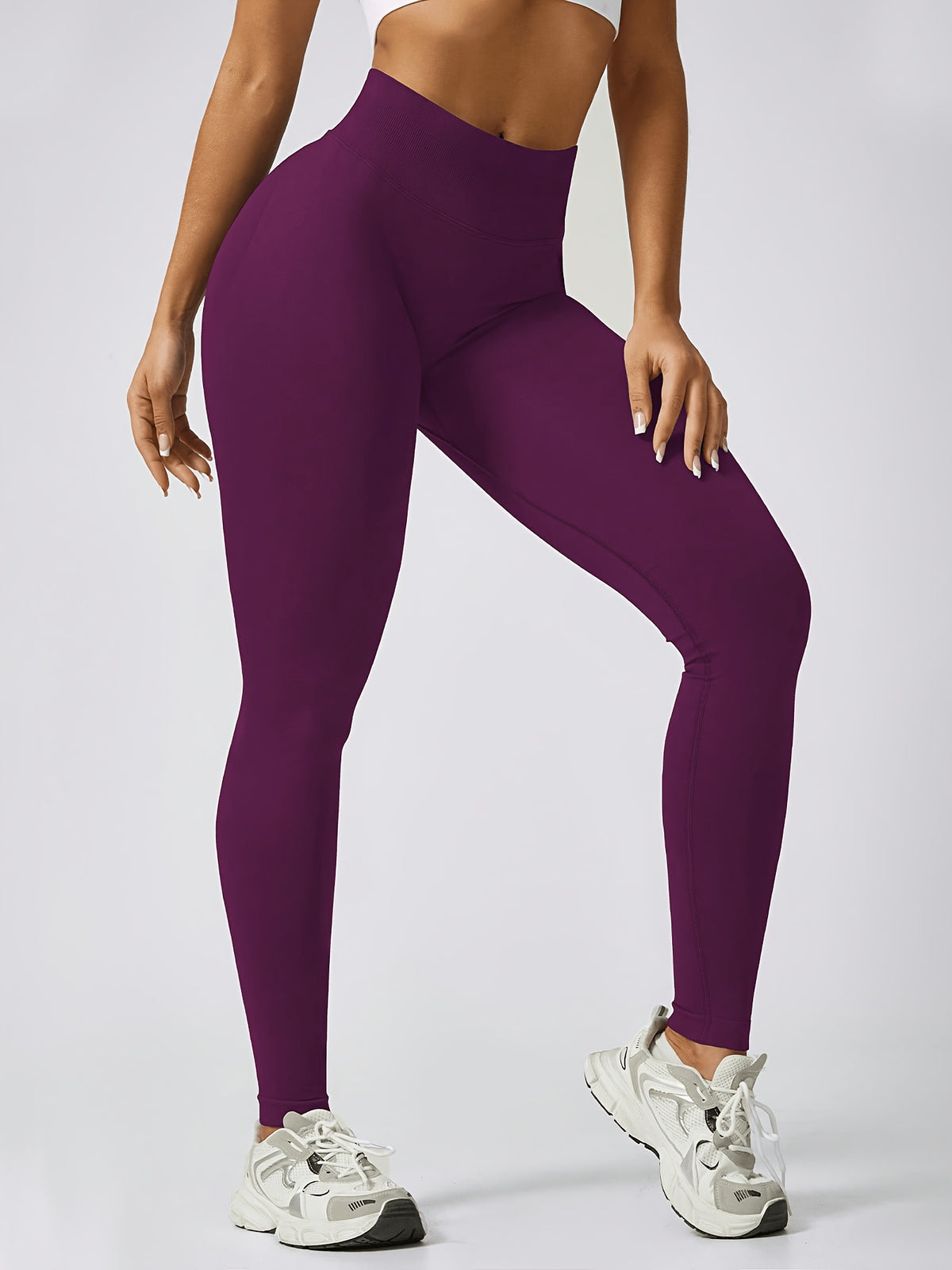 2 Pack Ribbed Shorts & Leggings - Plum