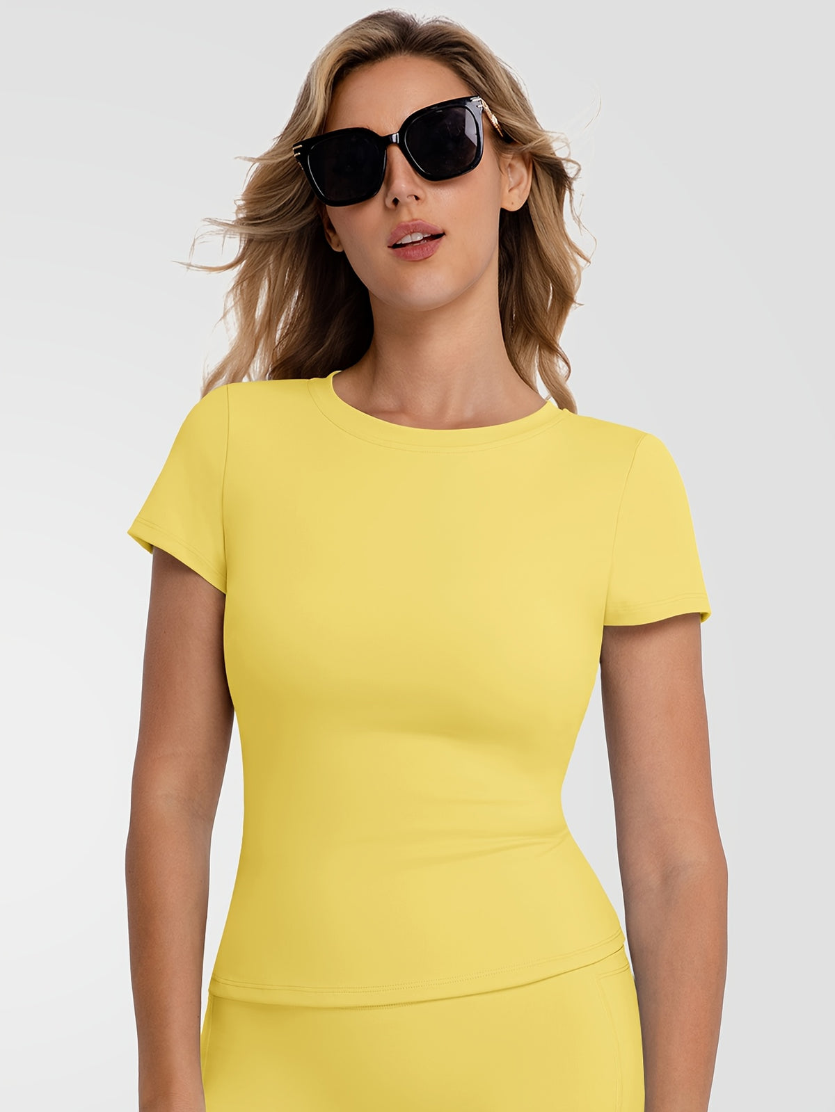 Soft Stretch Fitted Tee - Yellow