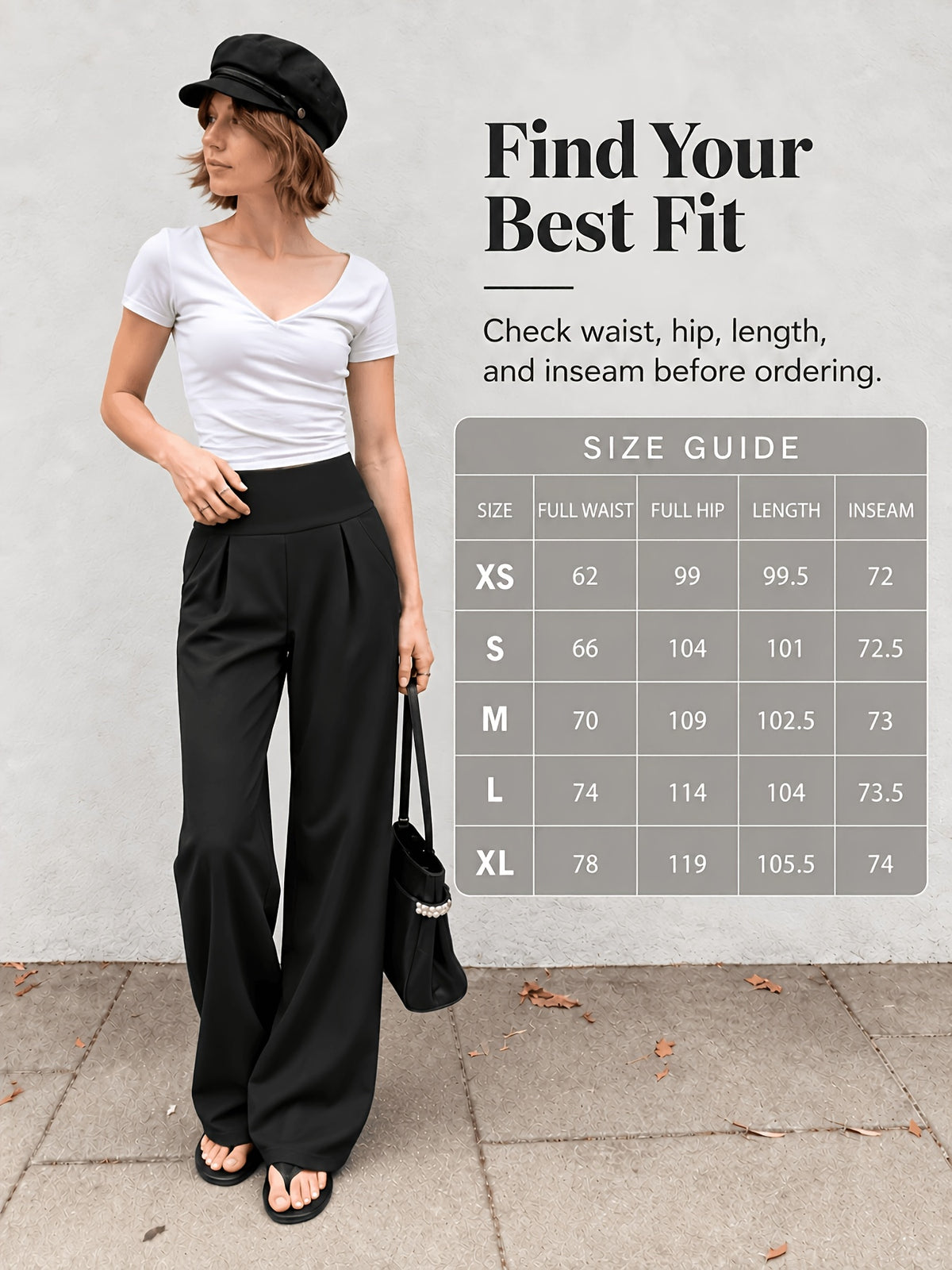 Front Pleat Straight Leg Yoga Pants - Black