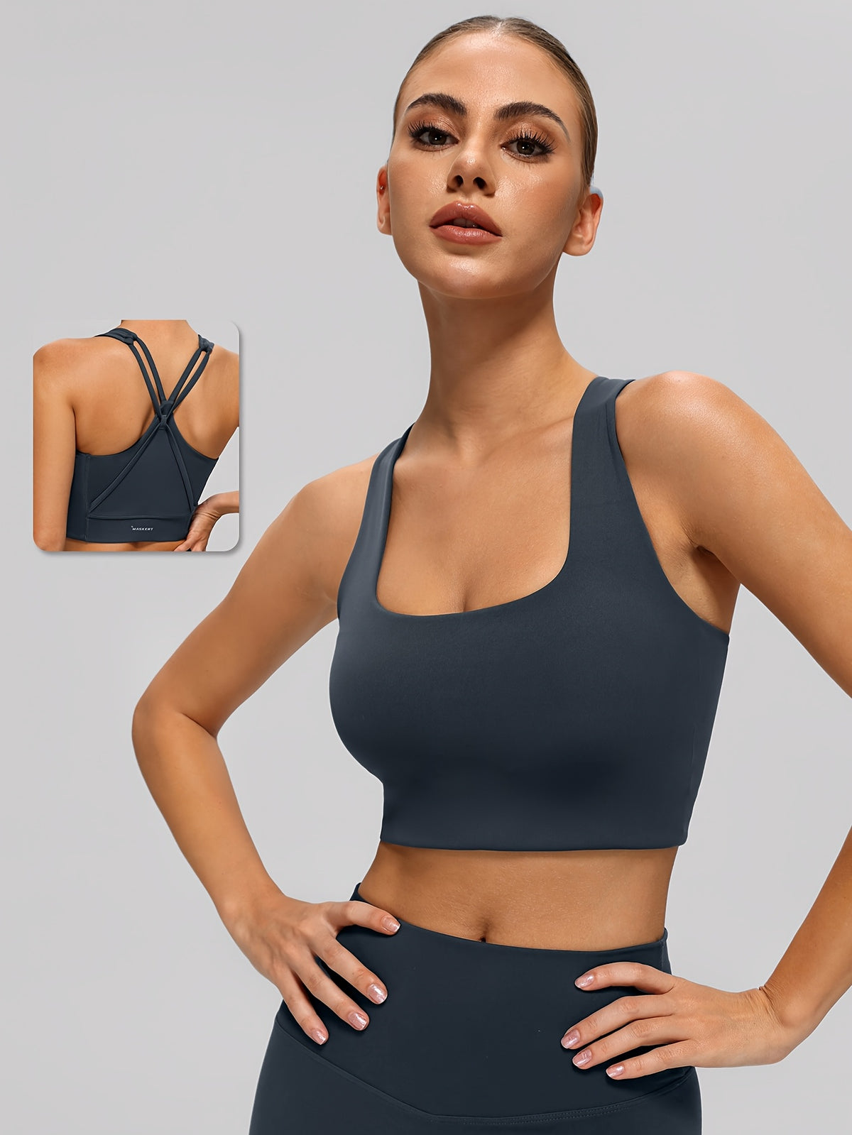 Sports Bra Base Layer Vest - Sea Blue