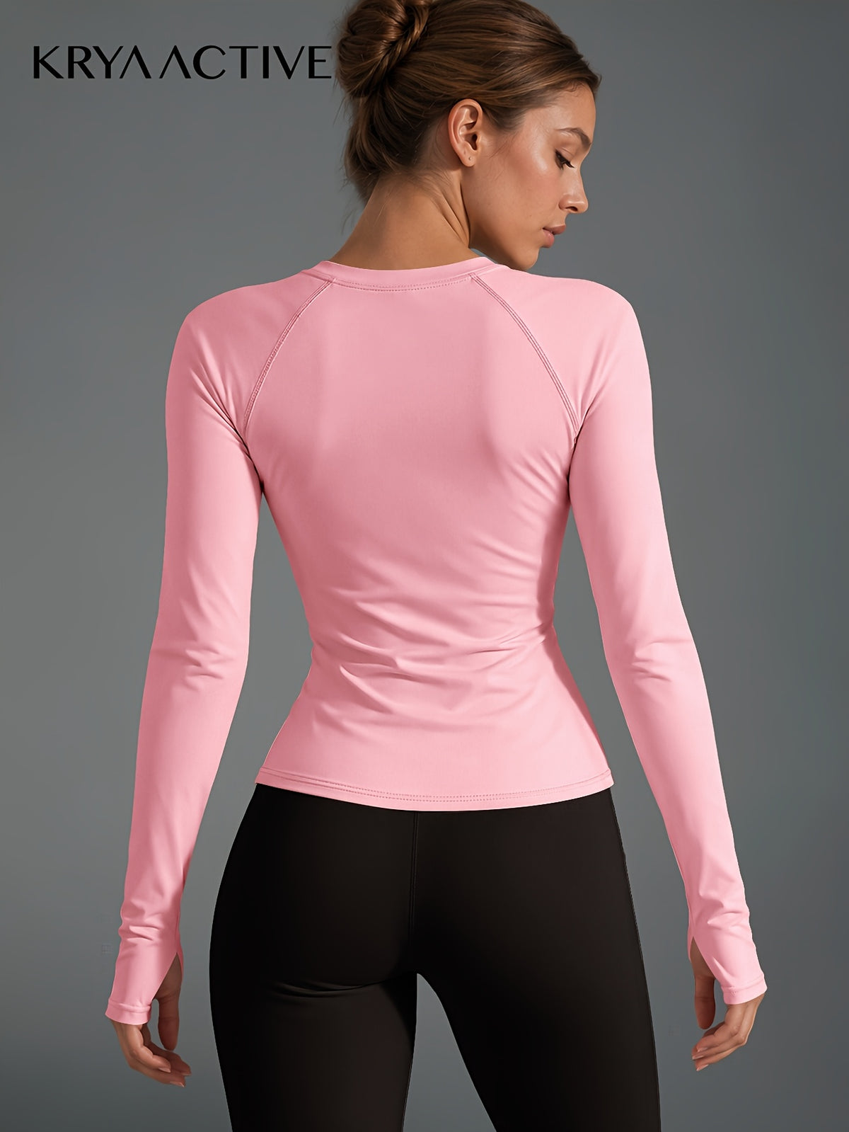 Raglan Thumbhole Base Layer Top - Pink