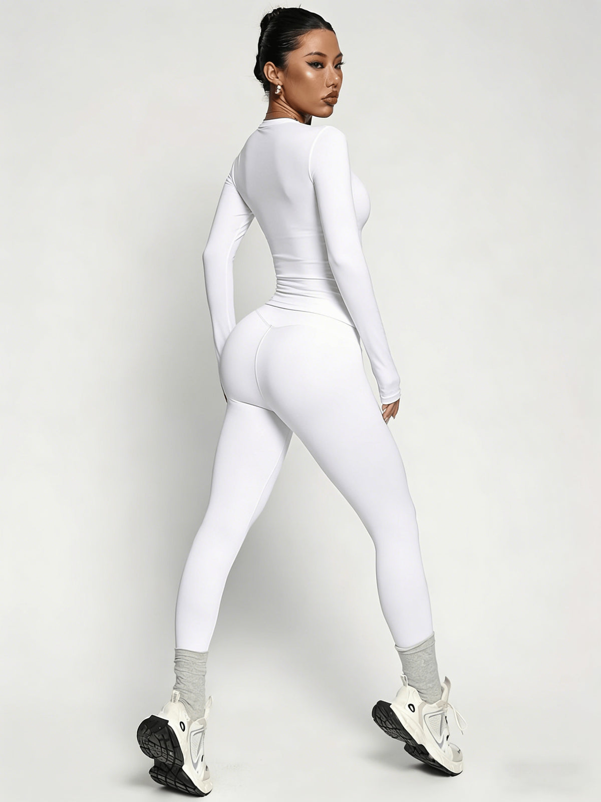 Basic Sports Top & Pants Set - White
