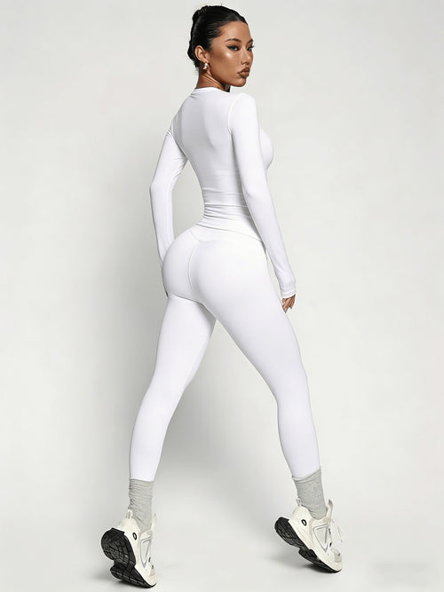 Basic Sports Top & Pants Set - White