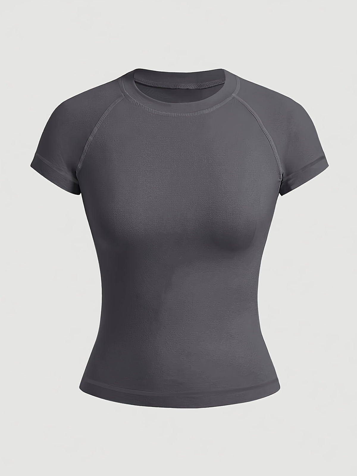 3 Pack Solid Fitted Athletic Tees - Black, Dark Gray & Light Gray