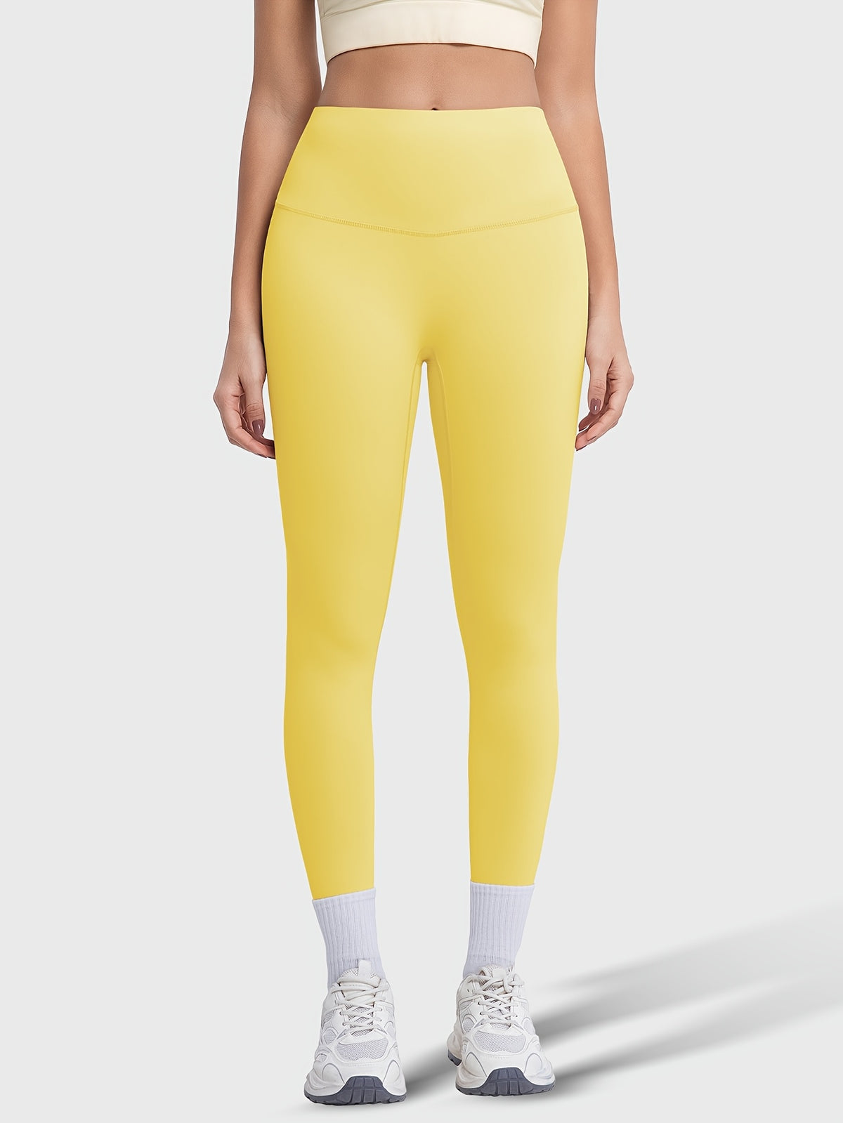 Crew Neck Tee & Leggings Set - Yellow