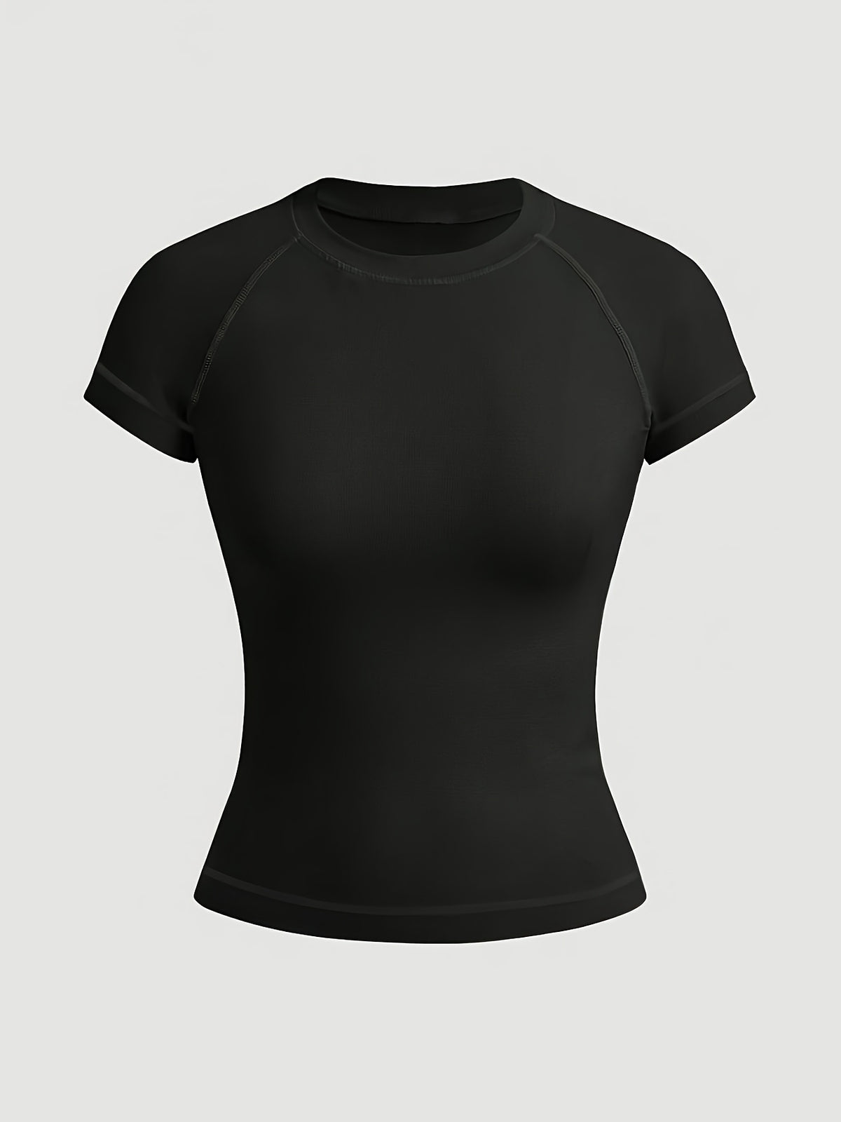 3 Pack Solid Fitted Athletic Tees - Black, Dark Gray & Light Gray