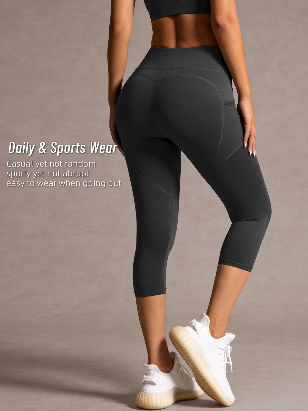 Side Pocket High Waist Lifting Leggings - Black