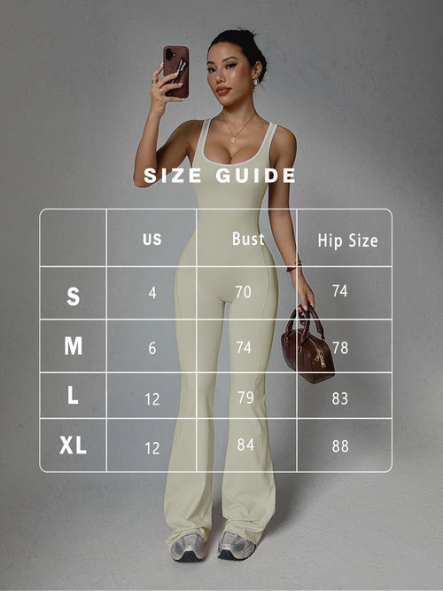 Backless Cami Flare Leg Jumpsuit - Light Yellow
